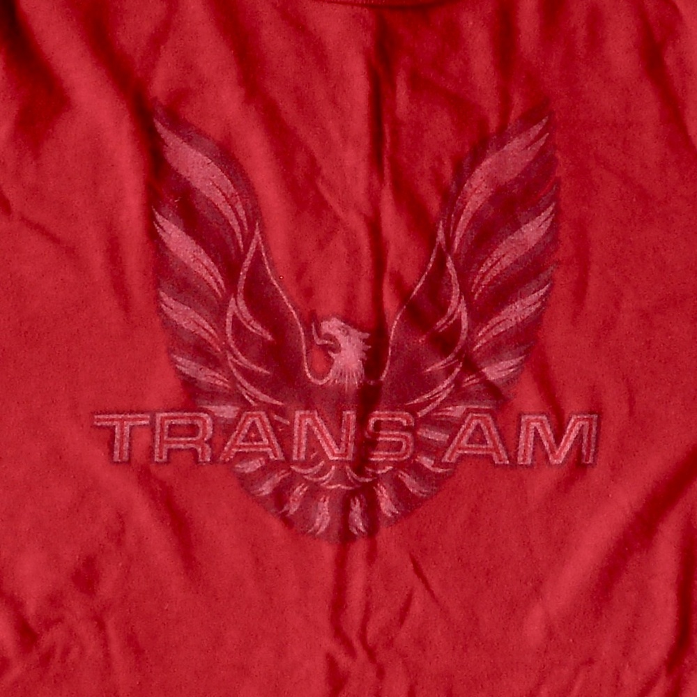 Trans Am Logo Red Juniors L 11 /13 T-shirt VTG Y2K Firebird Muscle Car Cotton